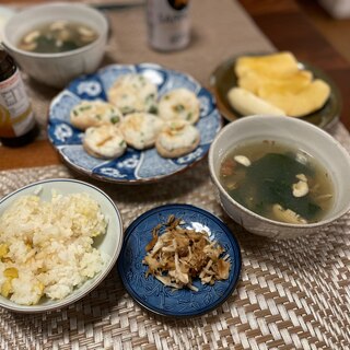 椎茸としじみの出汁スープ　中華風